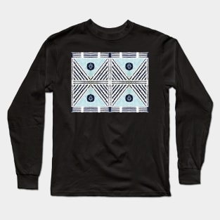 Fijian Tapa Cloth 7C by Hypersphere Long Sleeve T-Shirt